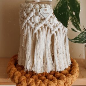 Porta candela in Macramè